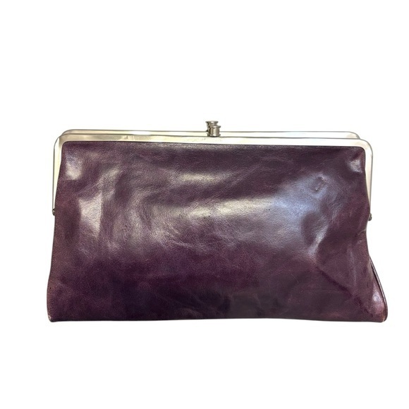 Hobo plum purple large clutch bag oversized wallet